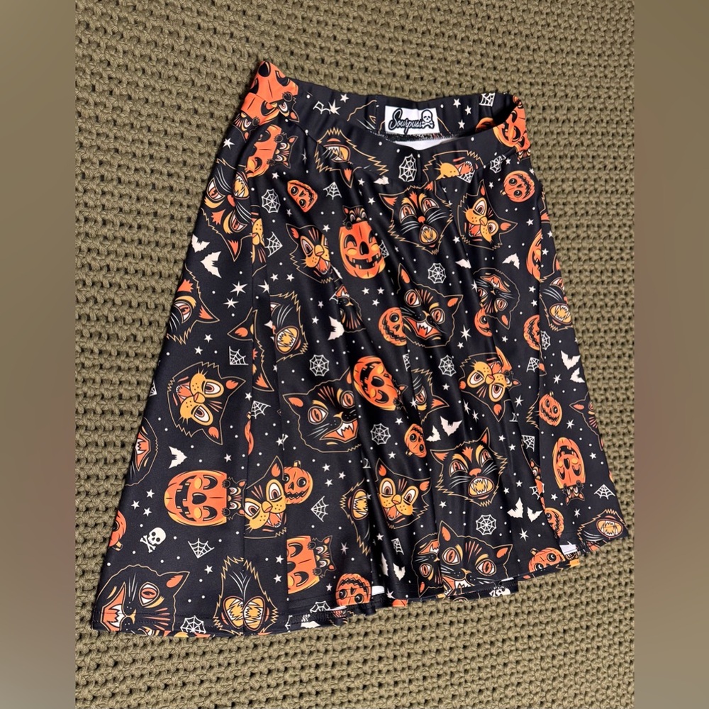 Sourpuss Halloween skirt